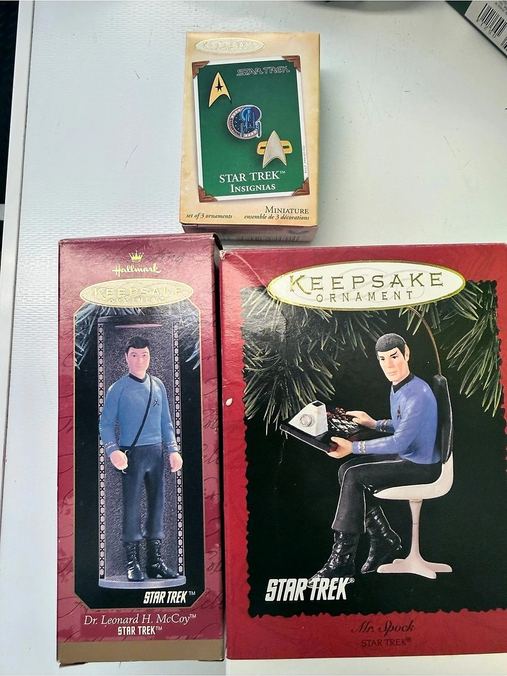 Hallmark Star Trek Keepsake Ornaments Set of 3 Boxed Ornaments